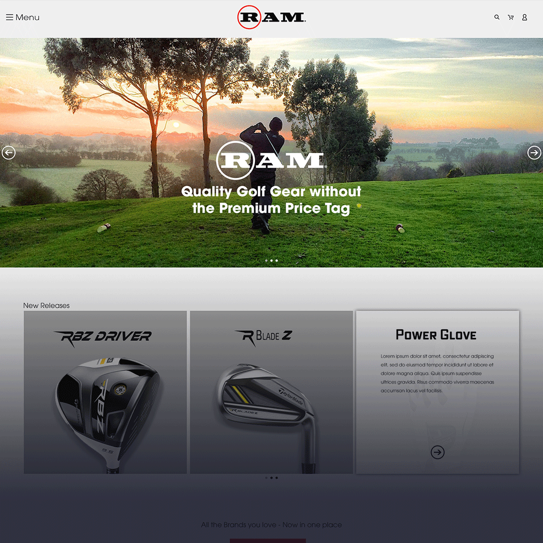 RAM Golf Gear Feature Images