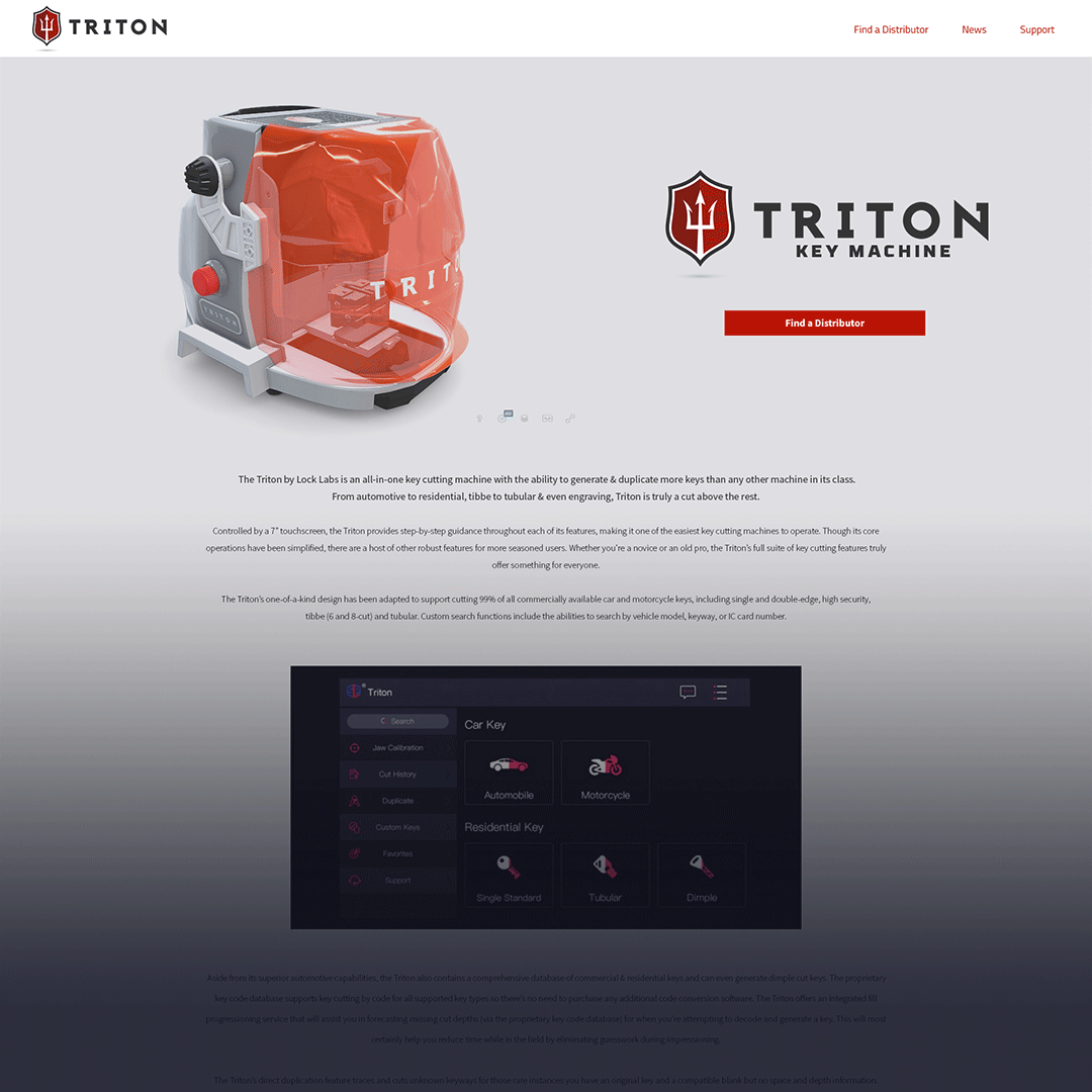 Triton Landing Page Feature Images